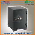 Fireproof vanguard safes with outside hinge and handle